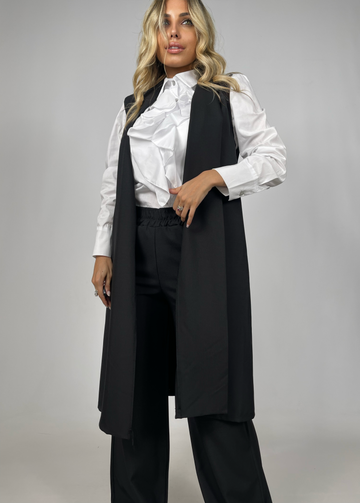 Camicia Cotone Rouche